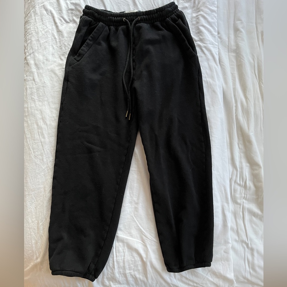 Citizens Of Humanity Laila Black Fleece Sweatpants - Size Medium